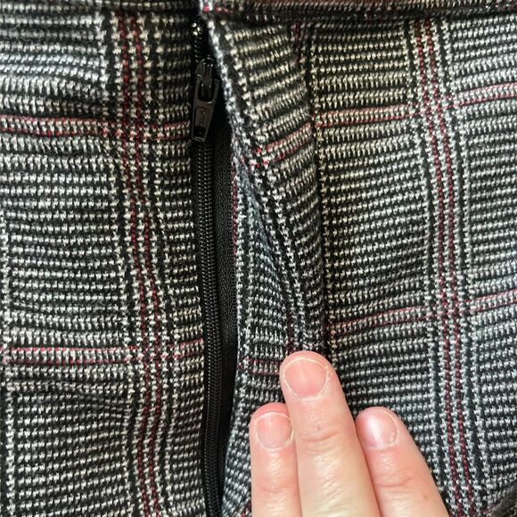 ModCloth plaid high rise crop pants GRAY SIZE 18 - Picture 8 of 10